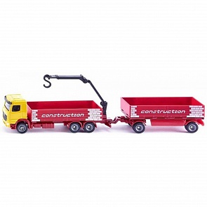 Грузовик с двойным прицепом и открывающейся крышей (Siku, 1797k)